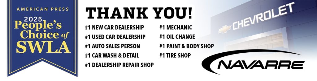 Navarre Automotive People's Choice of SWLA 2025 by American Press