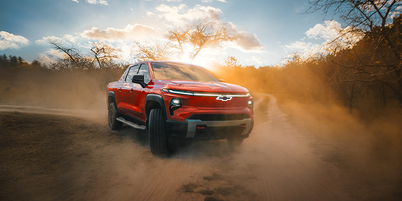 Chevy Silverado EV truck off roading