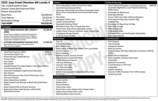 2022 Jeep Grand Cherokee WK Laredo X 4x2