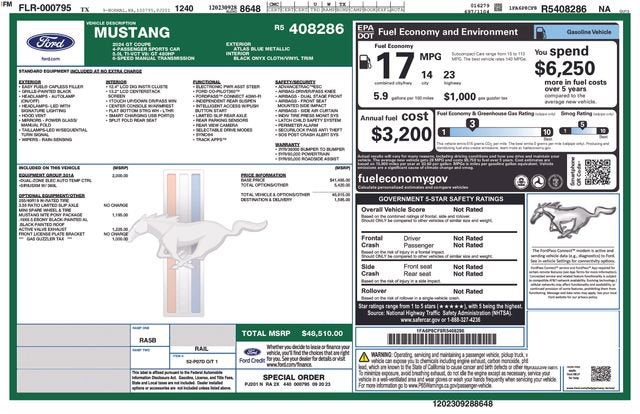 2024 Ford Mustang GT Fastback