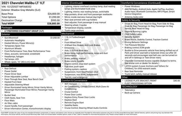 2021 Chevrolet Malibu LT
