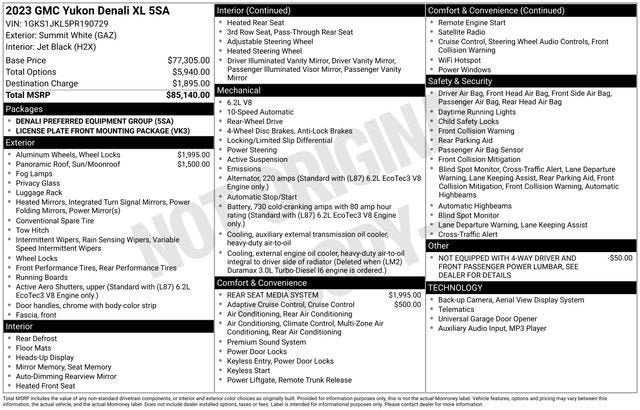 2023 GMC Yukon XL Denali