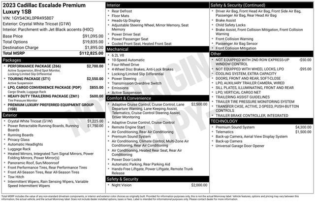 2023 Cadillac Escalade Premium Luxury