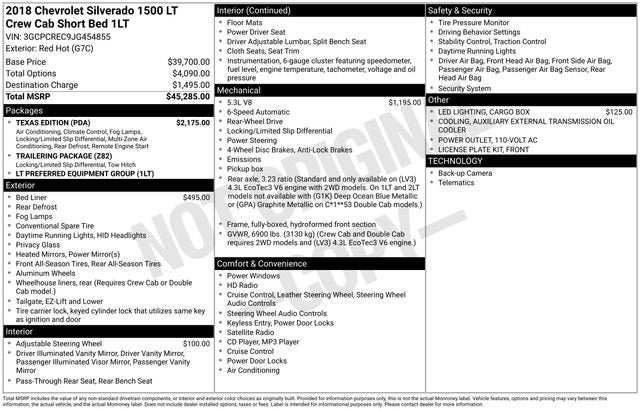 2018 Chevrolet Silverado 1500 LT