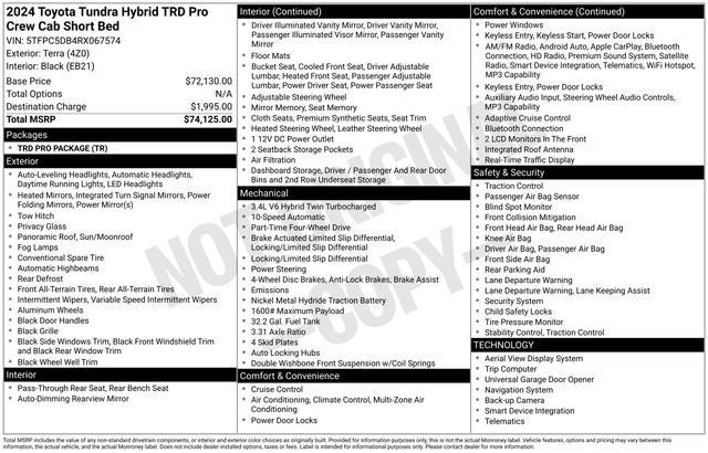 2024 Toyota Tundra Hybrid TRD Pro 4WD