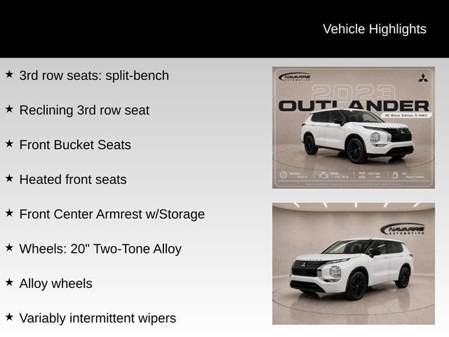2023 Mitsubishi Outlander SE Black Edition S-AWC