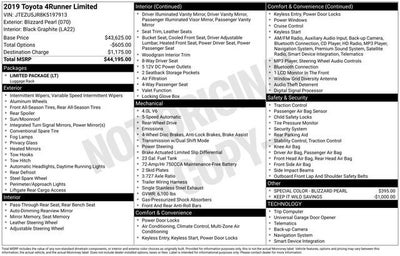 2019 Toyota 4Runner Limited