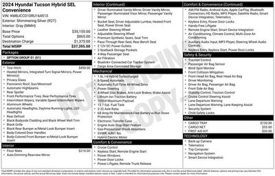 2024 Hyundai Tucson Hybrid SEL Convenience