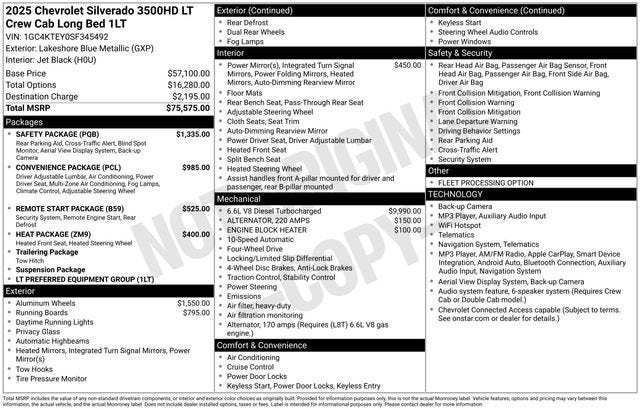 2025 Chevrolet Silverado 3500 HD LT DRW