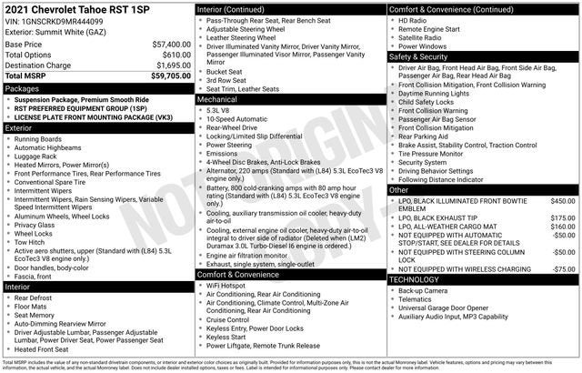 2021 Chevrolet Tahoe RST