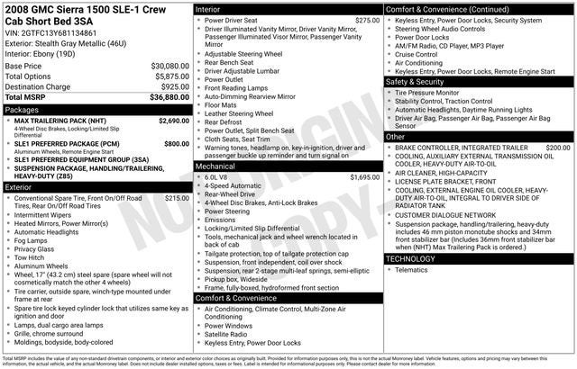 2008 GMC Sierra 1500 SLE1