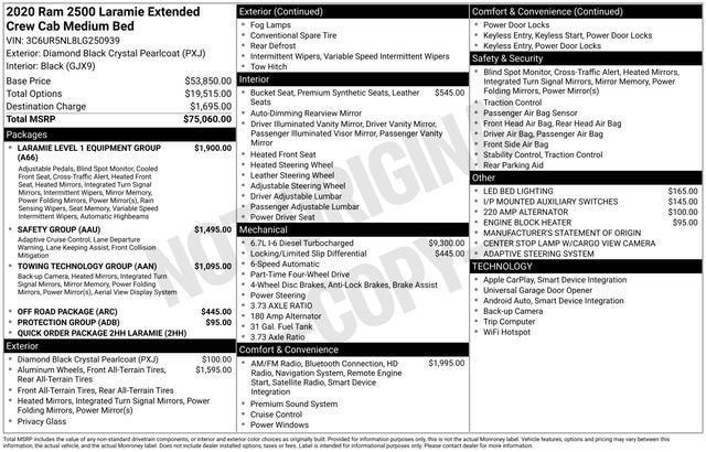 2020 RAM 2500 Laramie