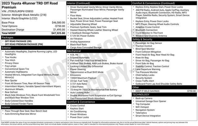 2023 Toyota 4Runner TRD Off Road Premium