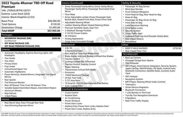 2023 Toyota 4Runner TRD Off Road Premium