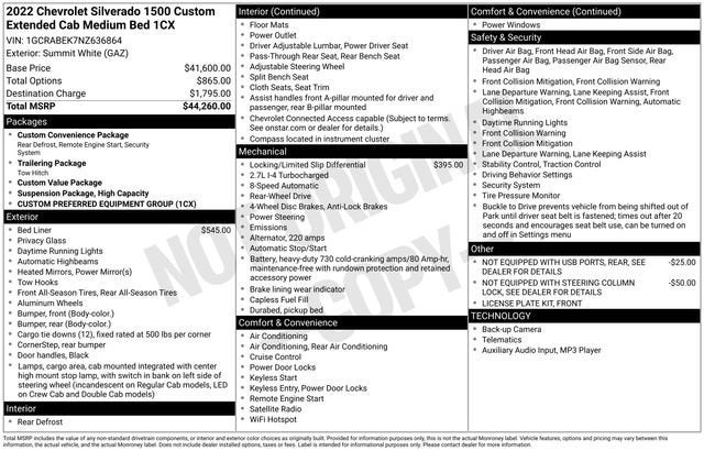 2022 Chevrolet Silverado 1500 Custom