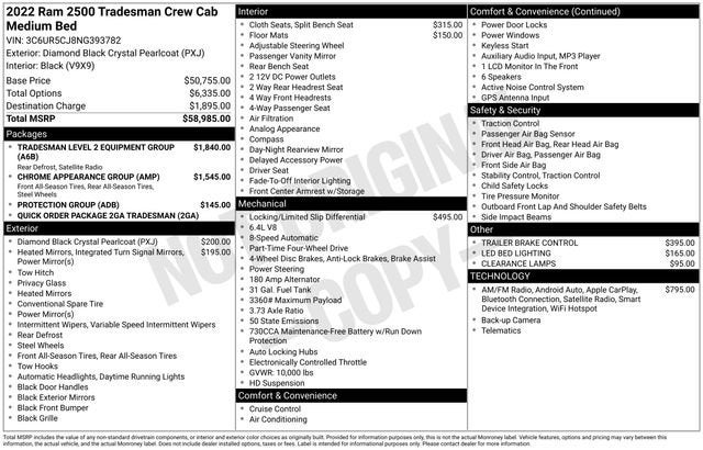 2022 RAM 2500 Tradesman