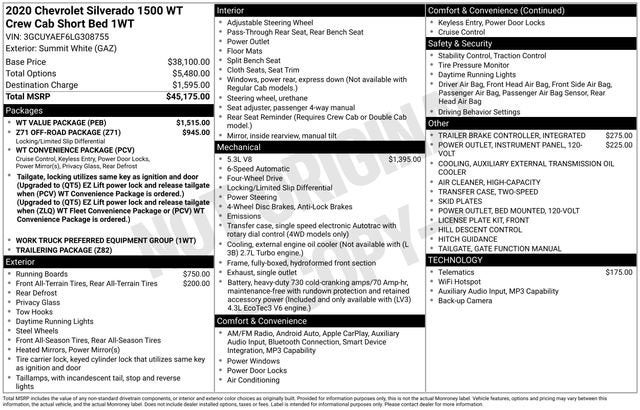 2020 Chevrolet Silverado 1500 WT
