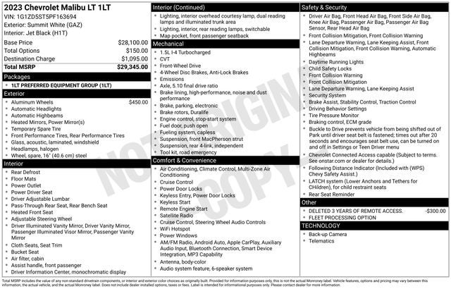 2023 Chevrolet Malibu LT 1LT