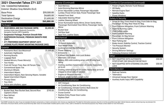 2021 Chevrolet Tahoe Z71