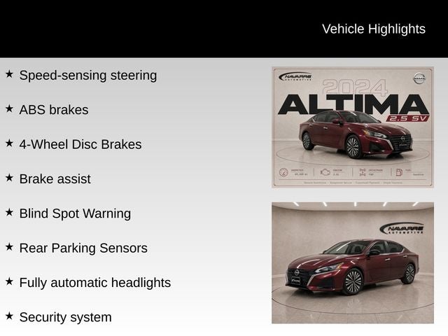 2024 Nissan Altima 2.5 SV