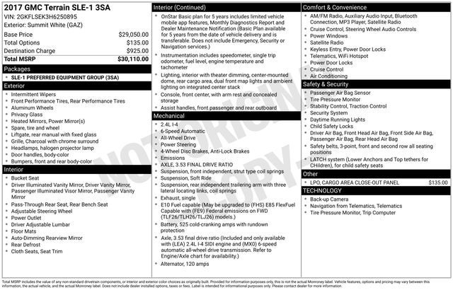 2017 GMC Terrain SLE-1