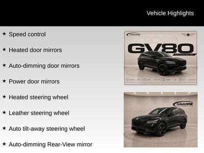 2026 Genesis GV80 3.5T Prestige Black