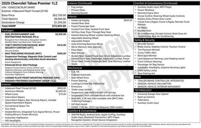 2020 Chevrolet Tahoe Premier