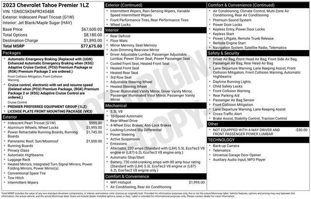 2023 Chevrolet Tahoe Premier