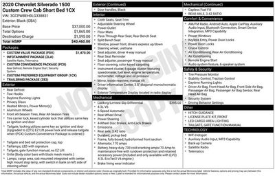 2020 Chevrolet Silverado 1500 Custom