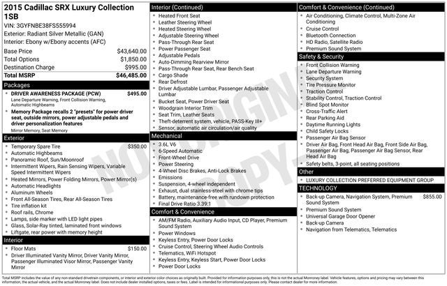 2015 Cadillac SRX Luxury