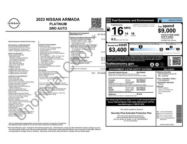 2023 Nissan Armada Platinum