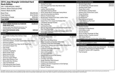 2016 Jeep Wrangler Rubicon Hard Rock