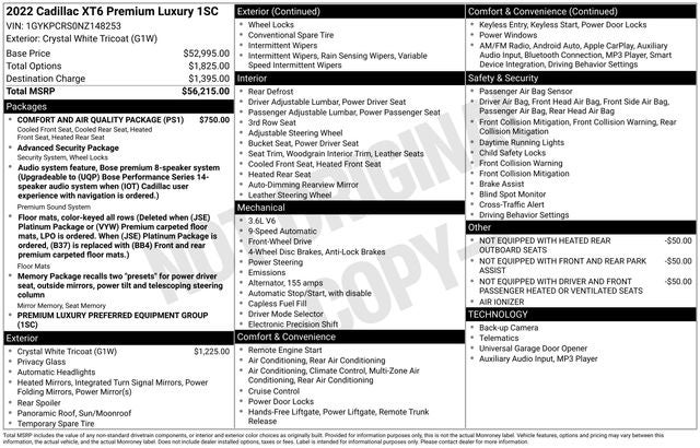 2022 Cadillac XT6 Premium Luxury